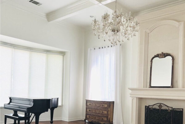 white Interior Painting walls in a santa clarita home