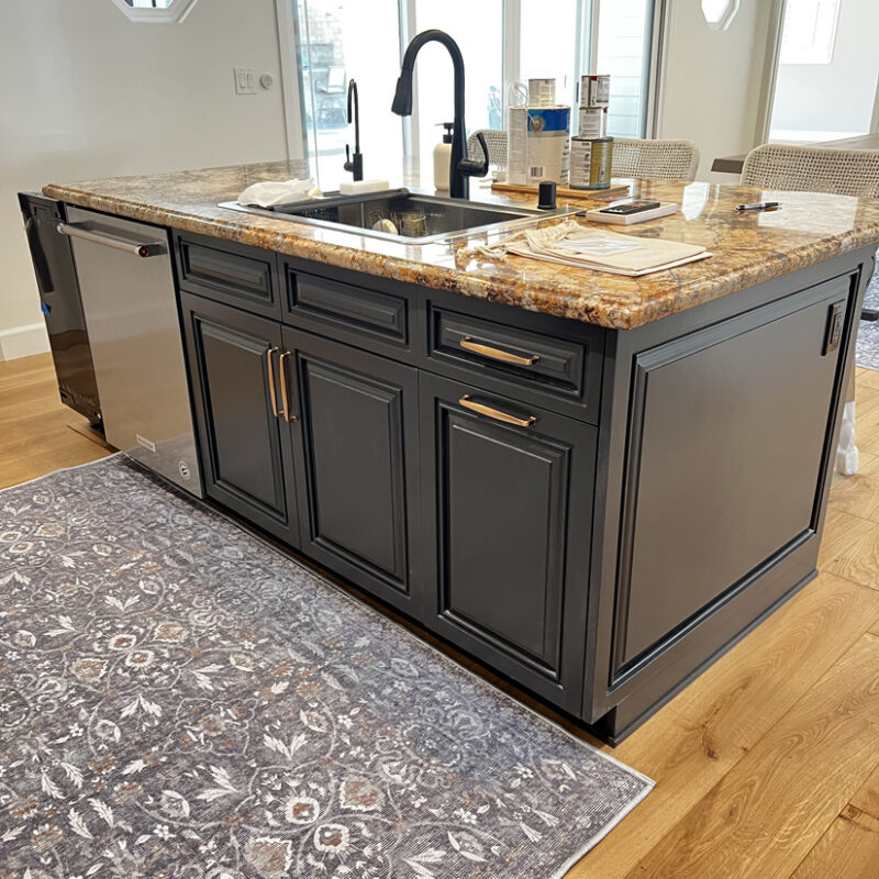 after cabinet refinishing in a kitchen near santa clarita, ca
